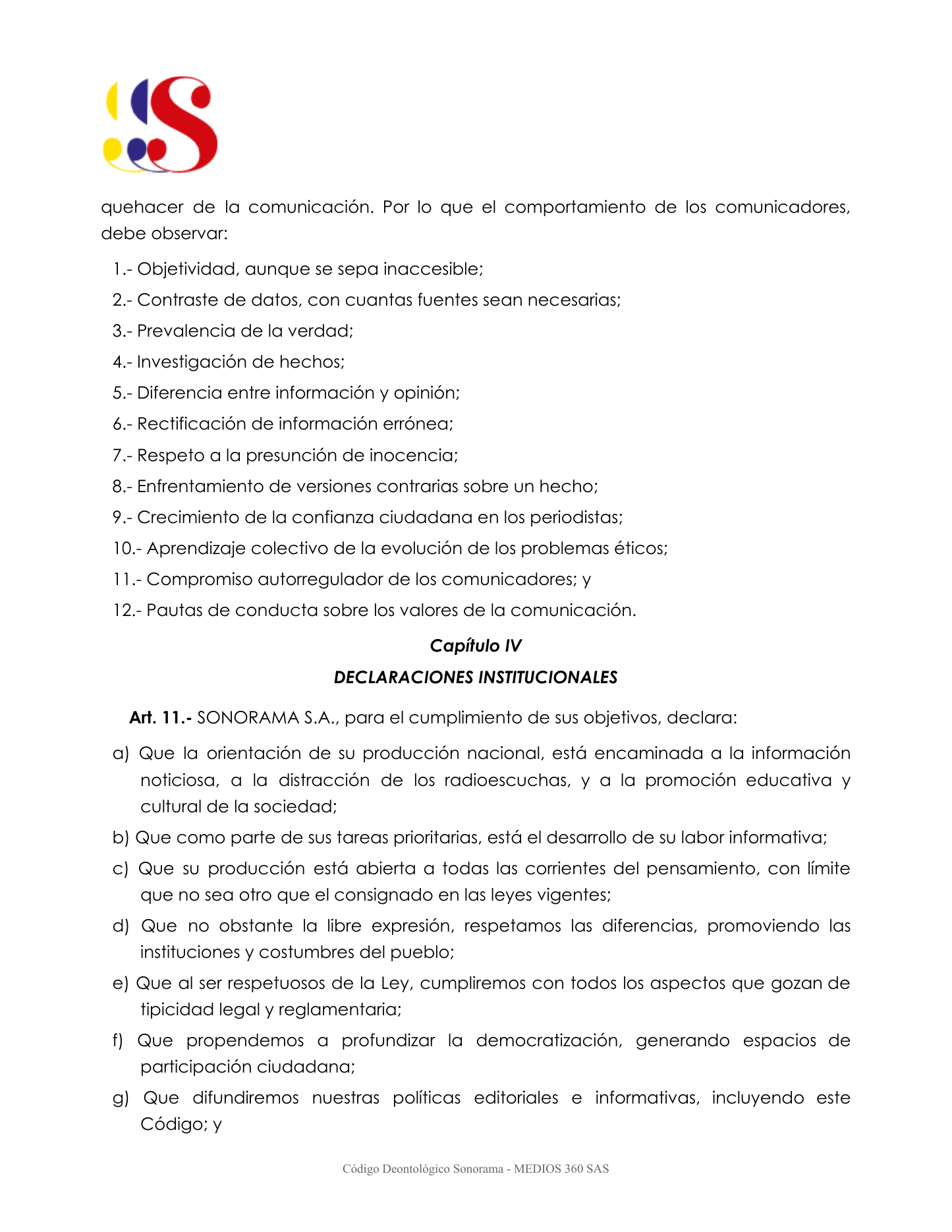 C?digo Deontol?gico Sonorama - p?gina 6